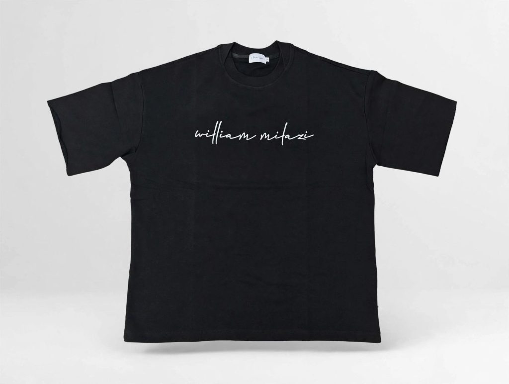 WILLIAM MILAZI Oversized Tee - Black, Premium Fabric 400gsm