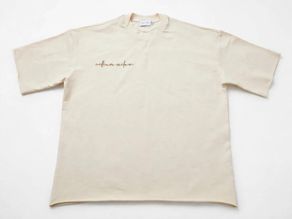 WILLIAM MILAZI Oversized Tee - Cream, Premium Fabric 400gsm