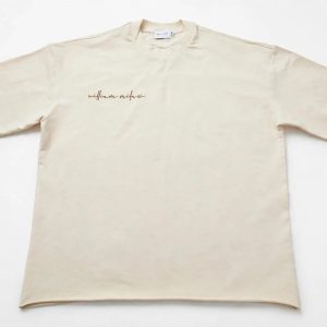 WILLIAM MILAZI Oversized Tee - Cream, Premium Fabric 400gsm