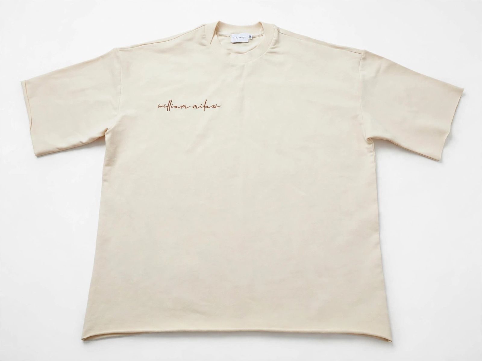 WILLIAM MILAZI Oversized Tee - Cream, Premium Fabric 400gsm