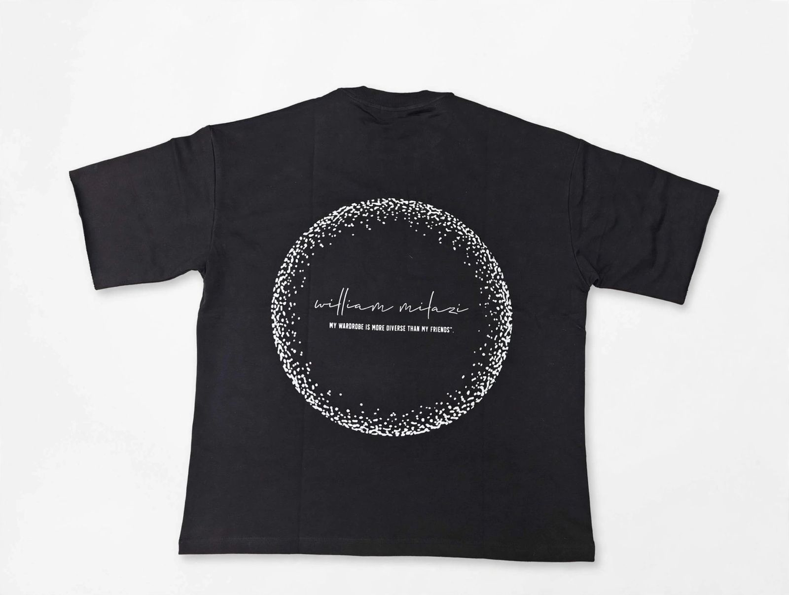 WILLIAM MILAZI Oversized Tee - Black, Premium Fabric 400gsm - Image 2